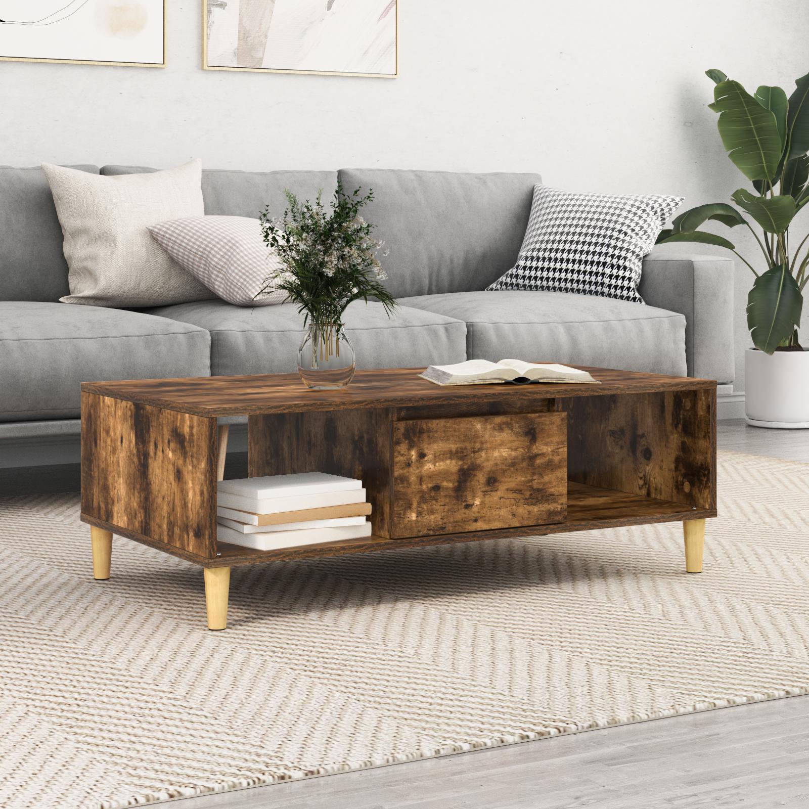 Sofabord Røget eg 103.5 x 60 x 35 cm Konstrueret træ