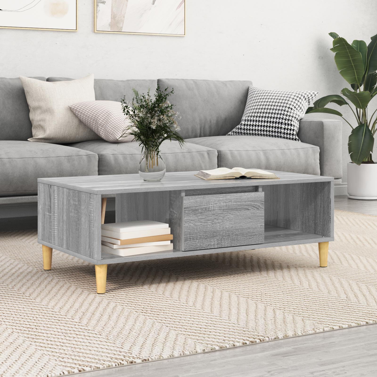 Sofabord Grå sonoma-eg 103.5 x 60 x 35 cm Konstrueret træ