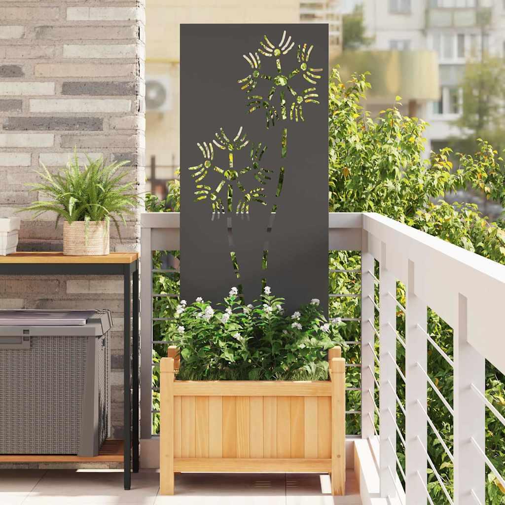 Have privatliv skærm Fretwork Sort 50 x 140 cm Koldvalset stål