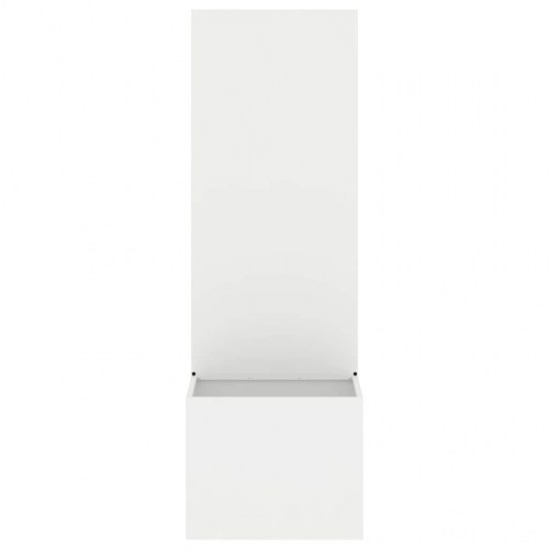 Haveafskærmning hvid 50 x 32 x 150 cm i koldvalset stål