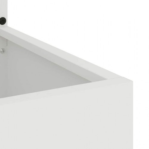 Haveafskærmning hvid 50 x 32 x 150 cm i koldvalset stål