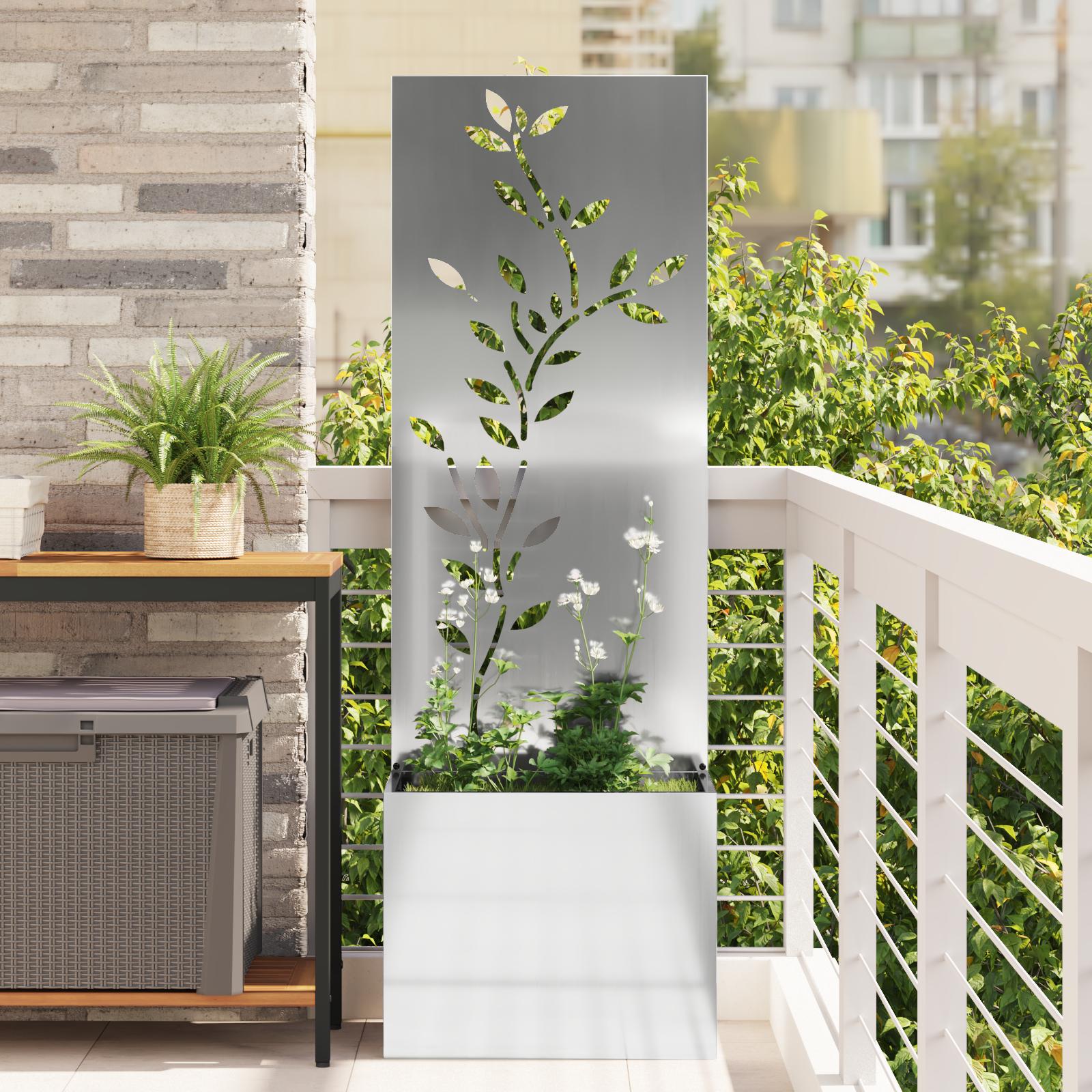 Have privatliv skærm Sølv 50 x 140 cm Galvaniseret stål