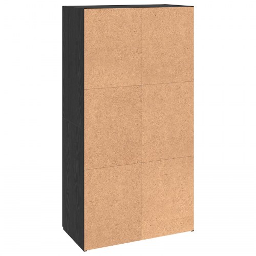 Kontorskab i sort eg 60 x 32 x 115 cm