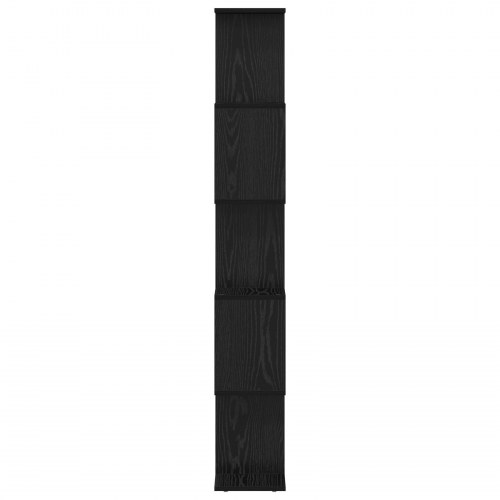 Bogskab med 5 hylder 70 x 24 x 161 cm - sort eg
