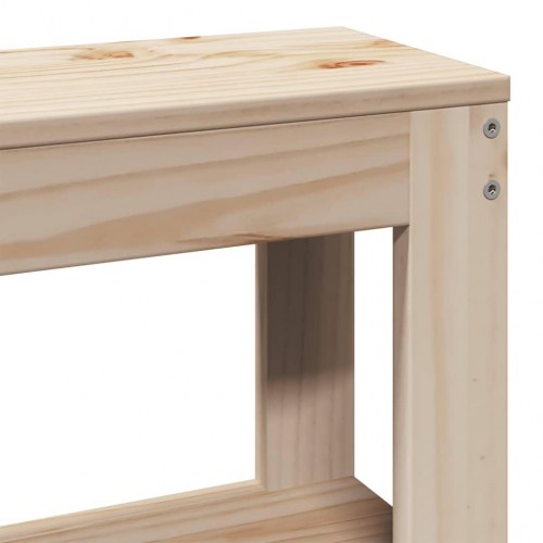 Sengeramme med sengegavl 75x190 cm i massivt fyrretræ