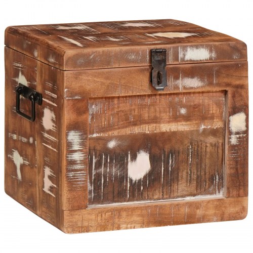 Opbevaringskasse Flerfarvet Massivt genanvendt træ