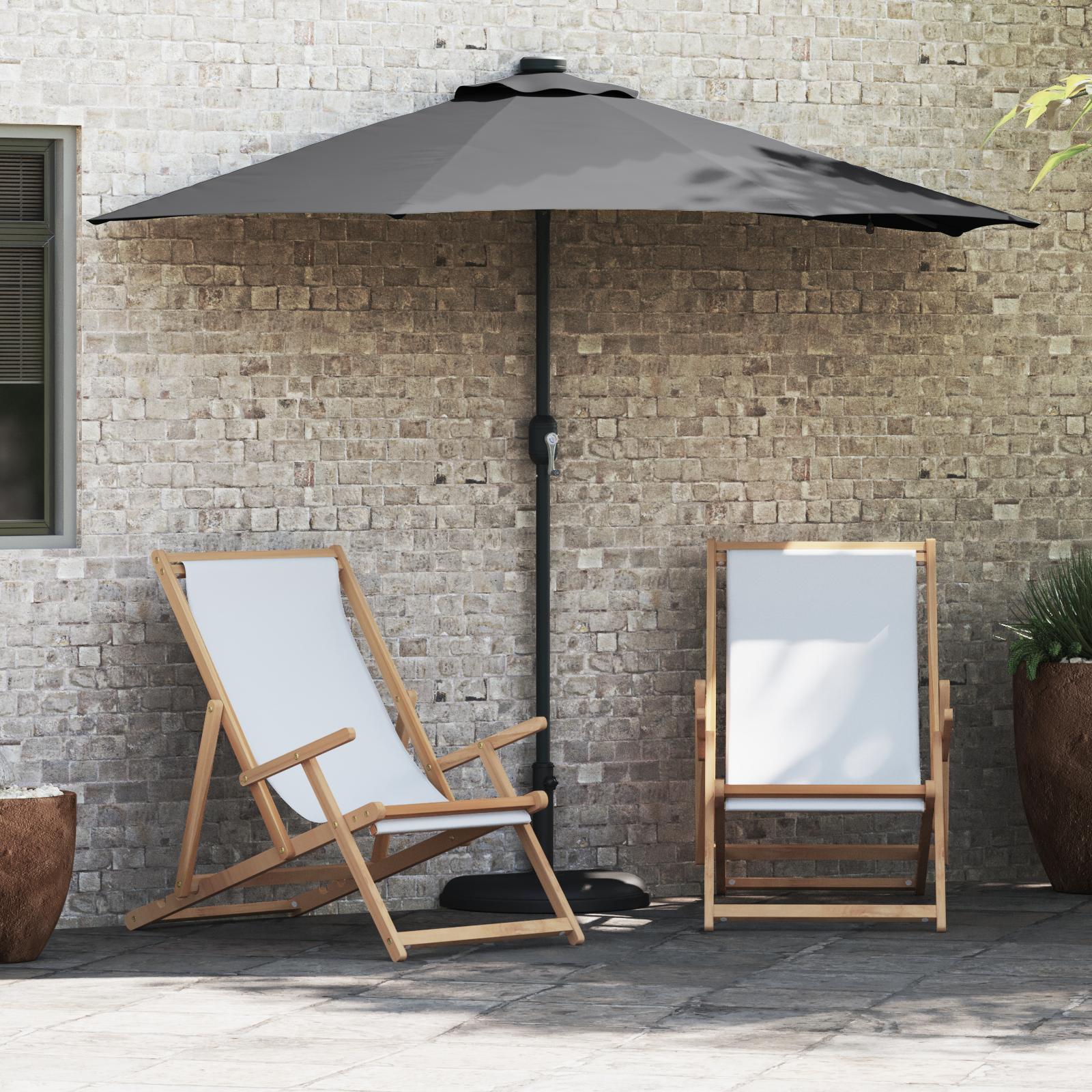 Haveparasol Antracit 294 x 150 x 223 cm Stof