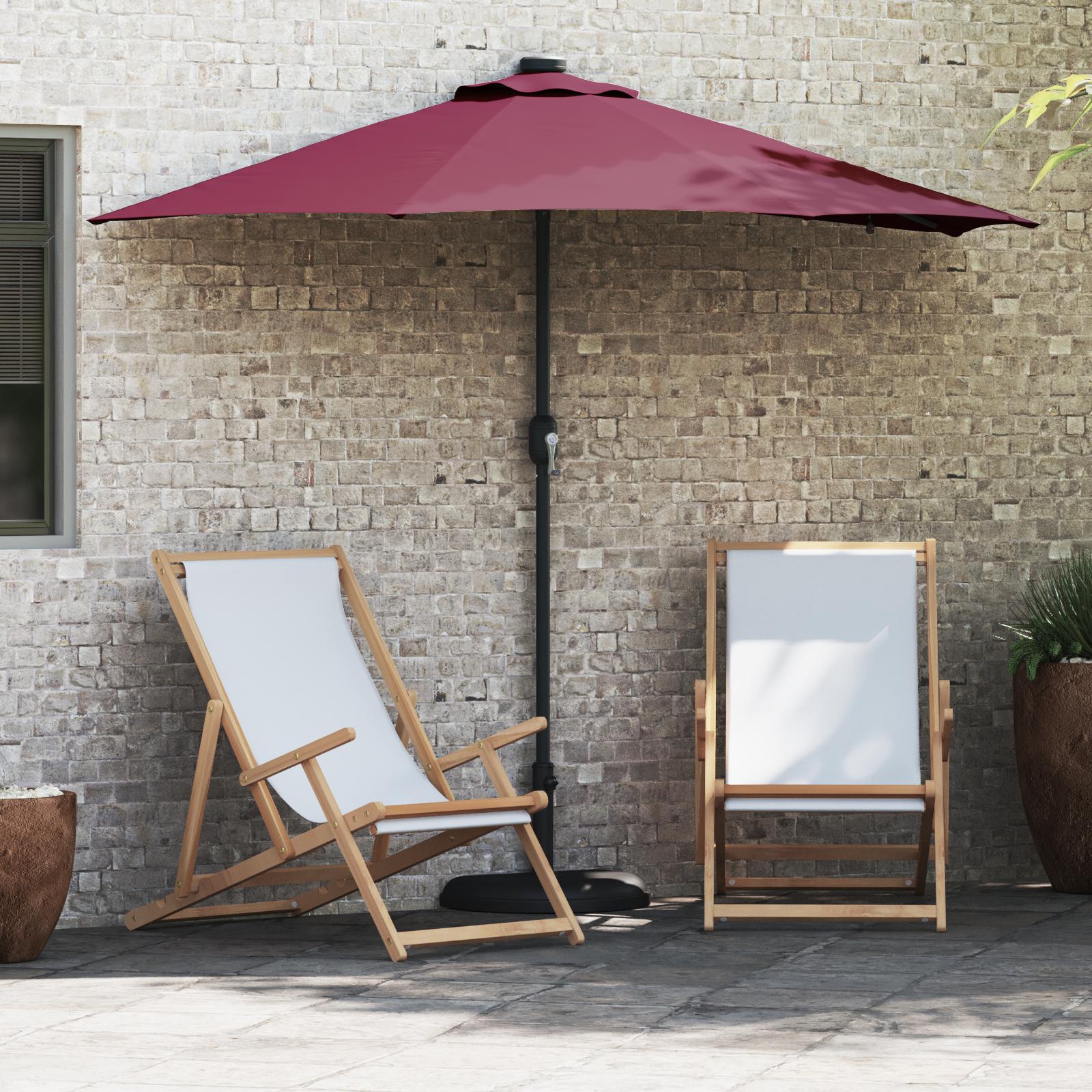 Haveparasol Bordeauxrød 294 x 150 x 223 cm Stof