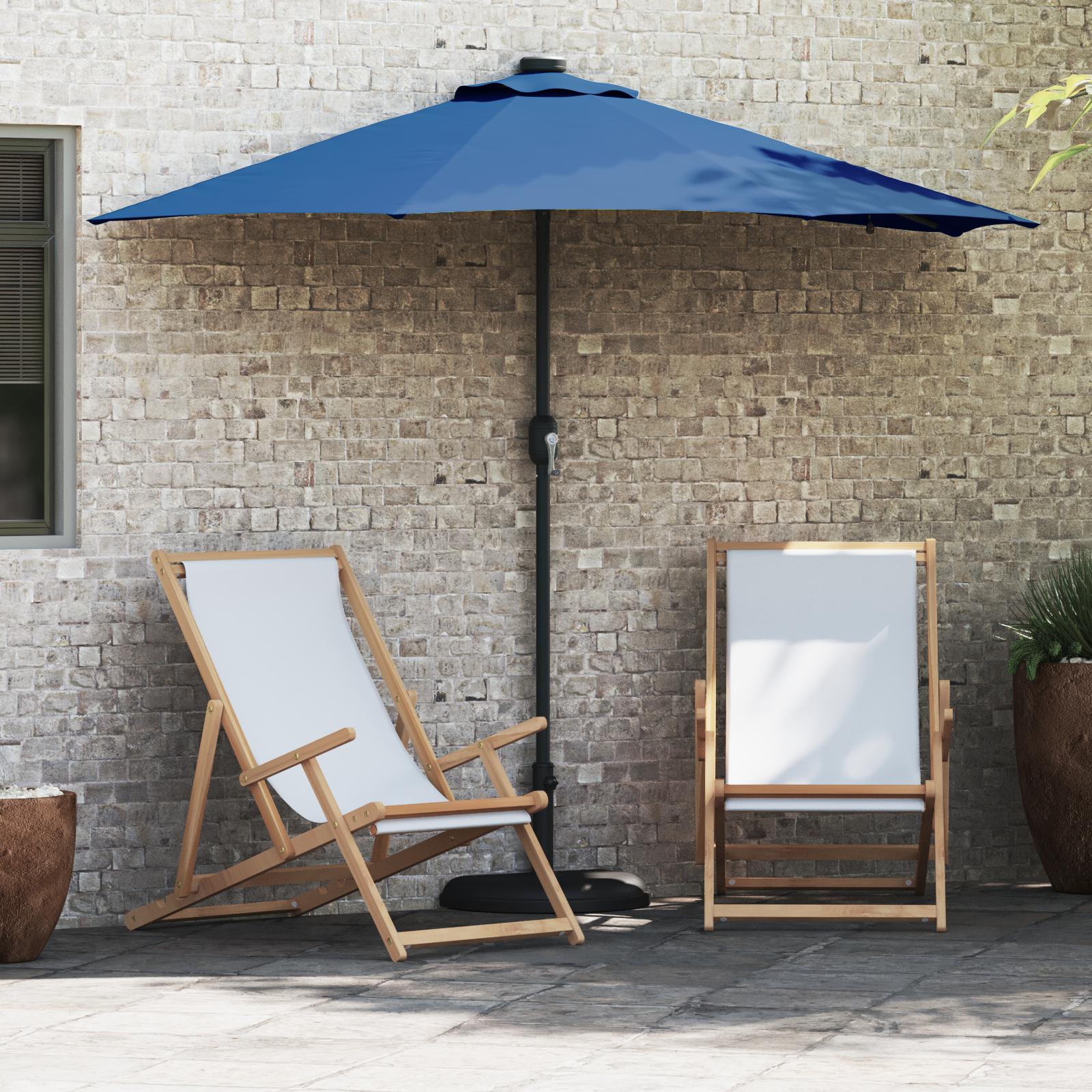 Haveparasol Blå 294 x 150 x 223 cm Stof