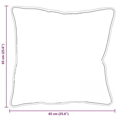 Puder 2 stk Hvid 65 x 65 cm