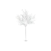 Juletræ Hvid Sølvfarvet Metal Plastik 120 x 120 x 220 cm