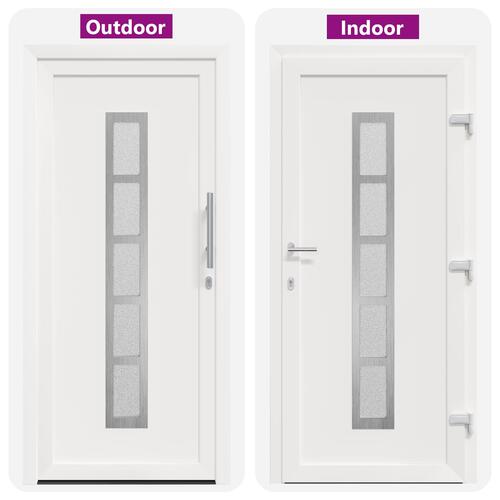 Hoveddør Hvid 88 x 200 cm PVC
