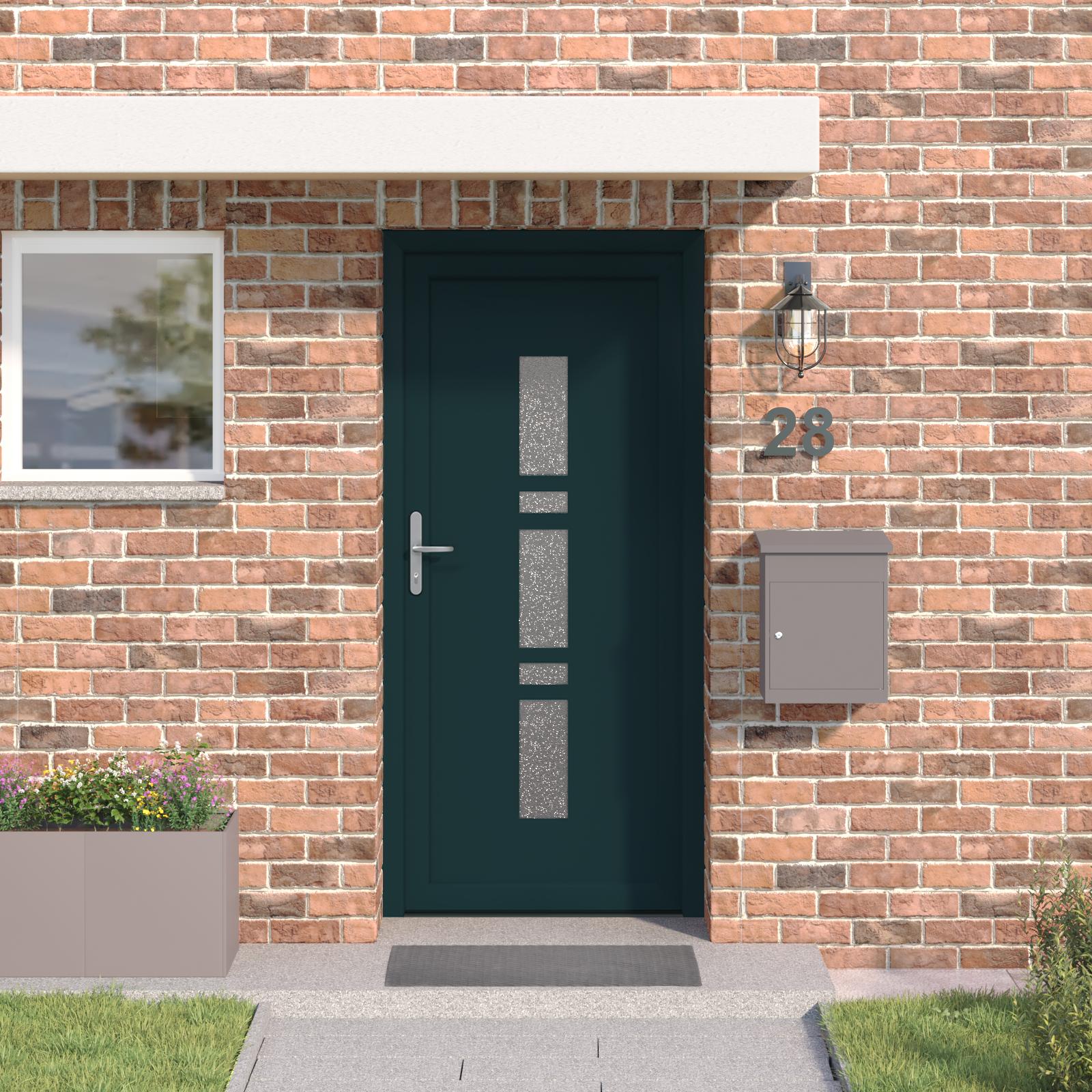 Hoveddør Antracitgrå 98 X 208 Cm Pvc