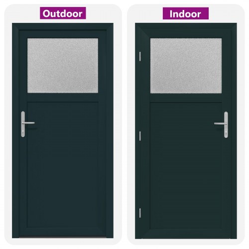 Hoveddør Antracitgrå 98 x 198 cm PVC