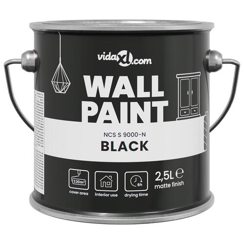Vægmaling Sort 2.5 L