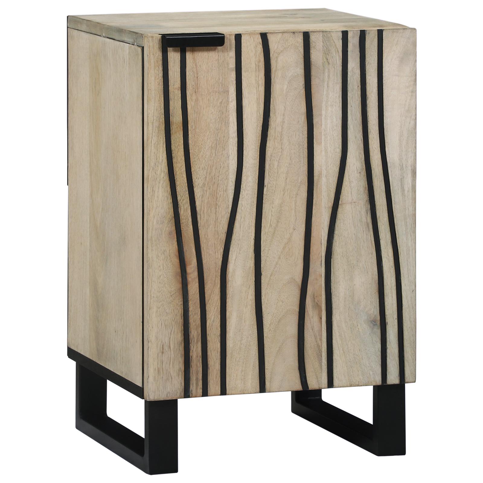 Badeværelsesskab med hylde Brun og sort 38 x 33,5 x 58 cm billede