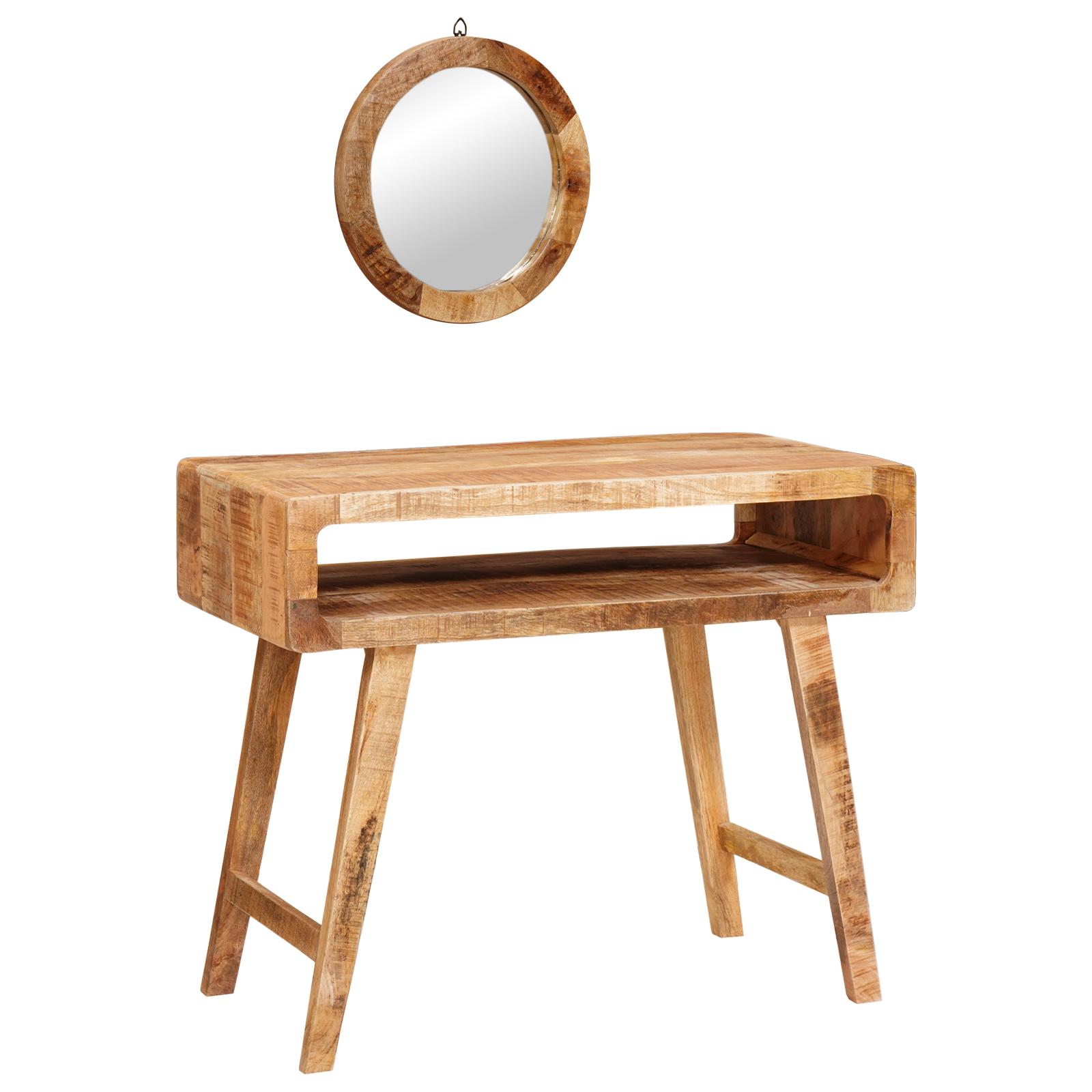 Klædeskab Med Hylde Brun Massivt Mangotræ