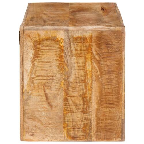 Vinfad med opbevaring Brun 44 x 30 x 35 cm Solid mango-træ