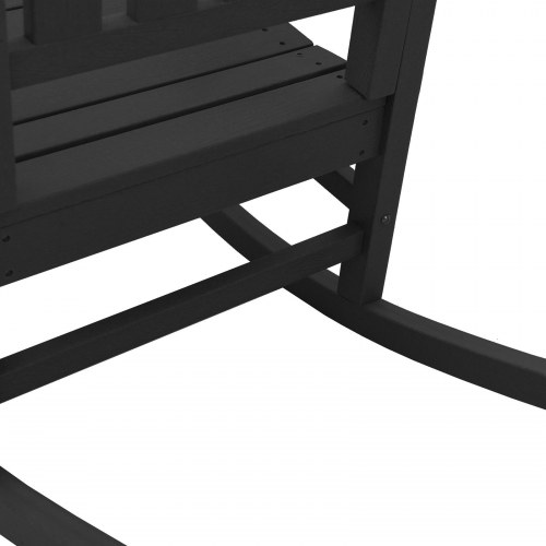 Havegyngestole 2 stk Sort 70x92x107.5 cm HDPE&& Havegyngestol Sort 70x92x108 cm HDPE