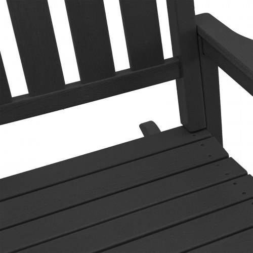 Havegyngestole 2 stk Sort 70x92x107.5 cm HDPE&& Havegyngestol Sort 70x92x108 cm HDPE
