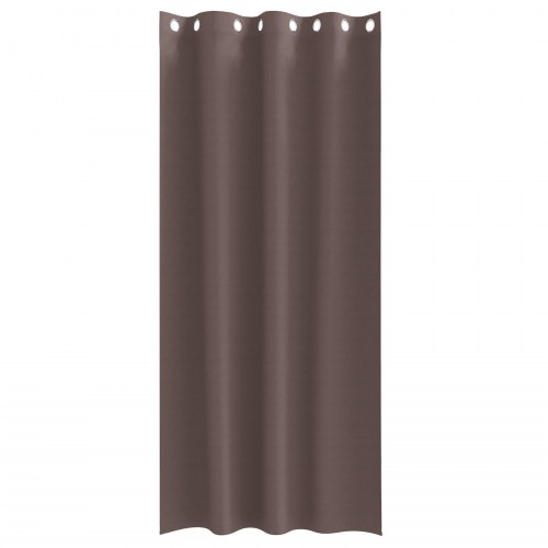 Gardiner med gardiner 2 stk Mørkebrun 225 x 140 cm Polyester