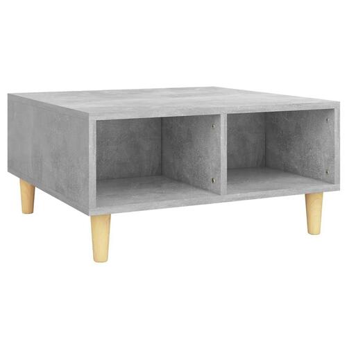 Sofabord 60x60x30 cm konstrueret træ betongrå