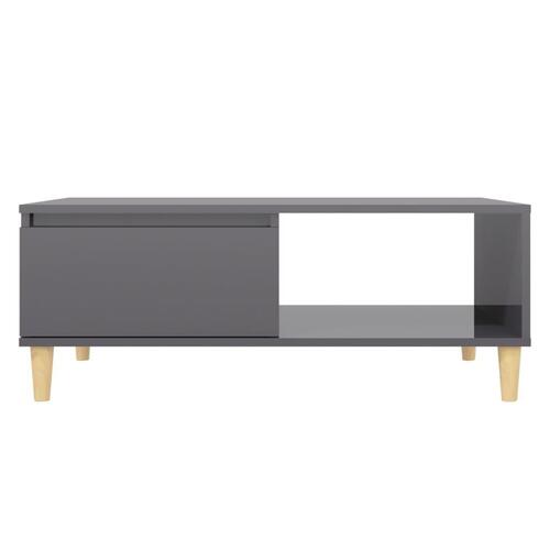 Sofabord 90x60x35 cm spånplade grå højglans