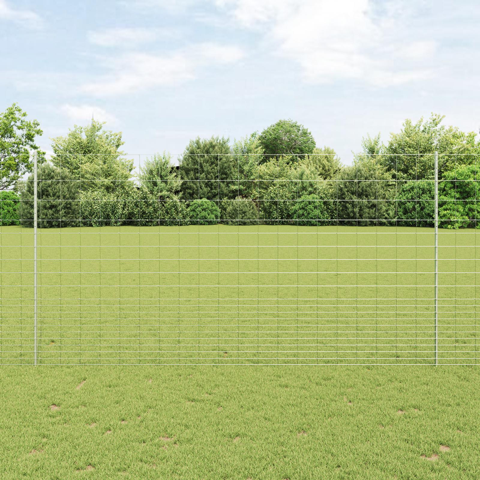 Vildthegn med stolper - 25 × 1,6 m, varmgalvaniseret stål