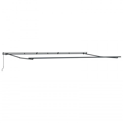 Manuel Udtækkelig Markise Sort 600x300 cm&& Markise Erstatningsstof til 6x3 m Ramme Sort