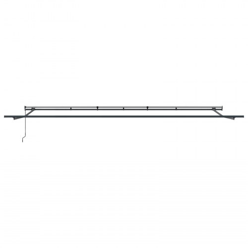 Manuel Udtækkelig Markise Sort 600x300 cm&& Markise Erstatningsstof til 6x3 m Ramme Sort