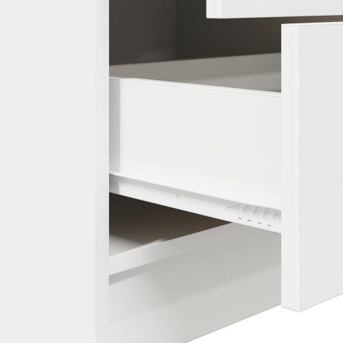 Skrivebord med Opbevaring Hvid Laminat