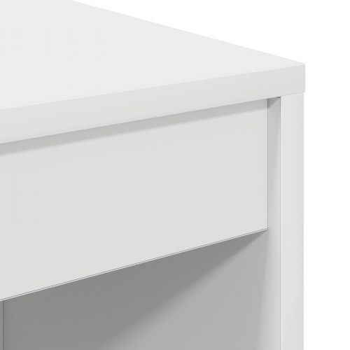 Skrivebord med Opbevaring Hvid Laminat