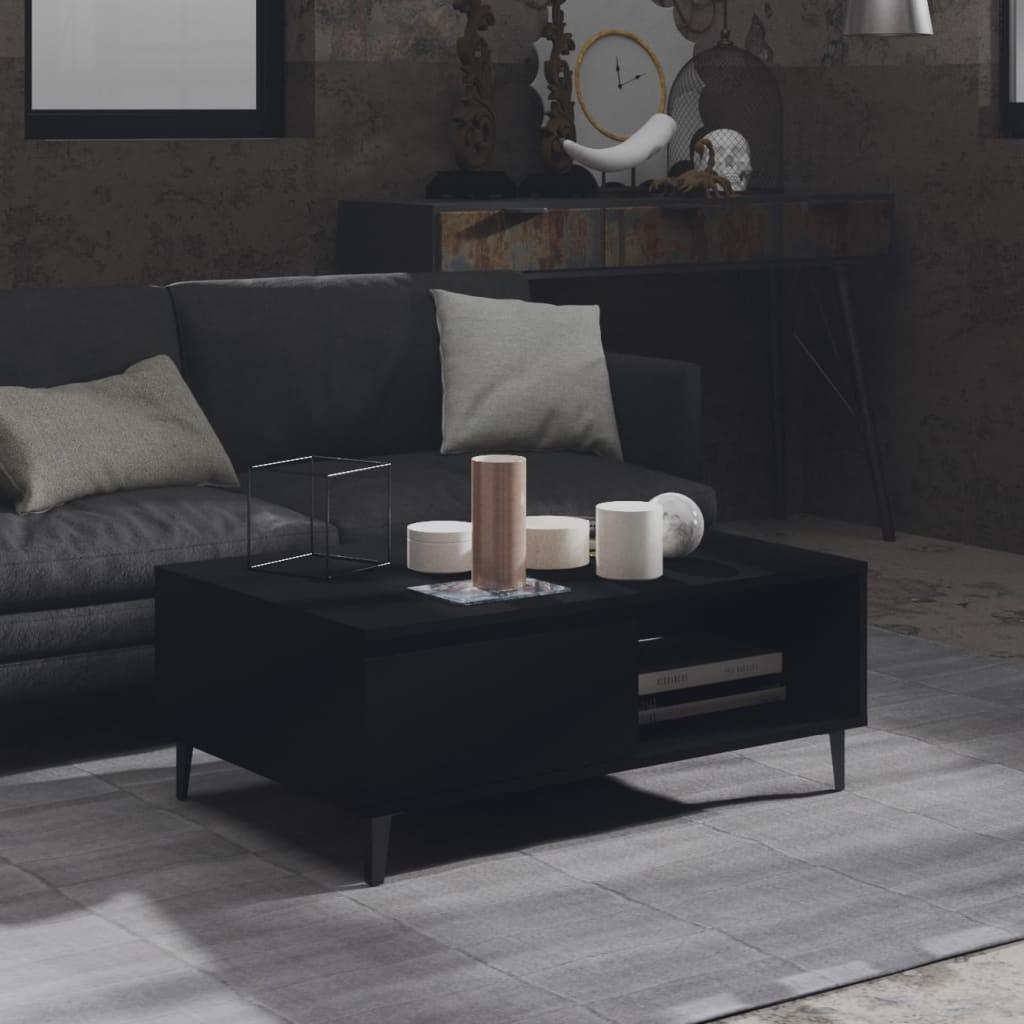 Sofabord 90x60x35 cm spånplade sort