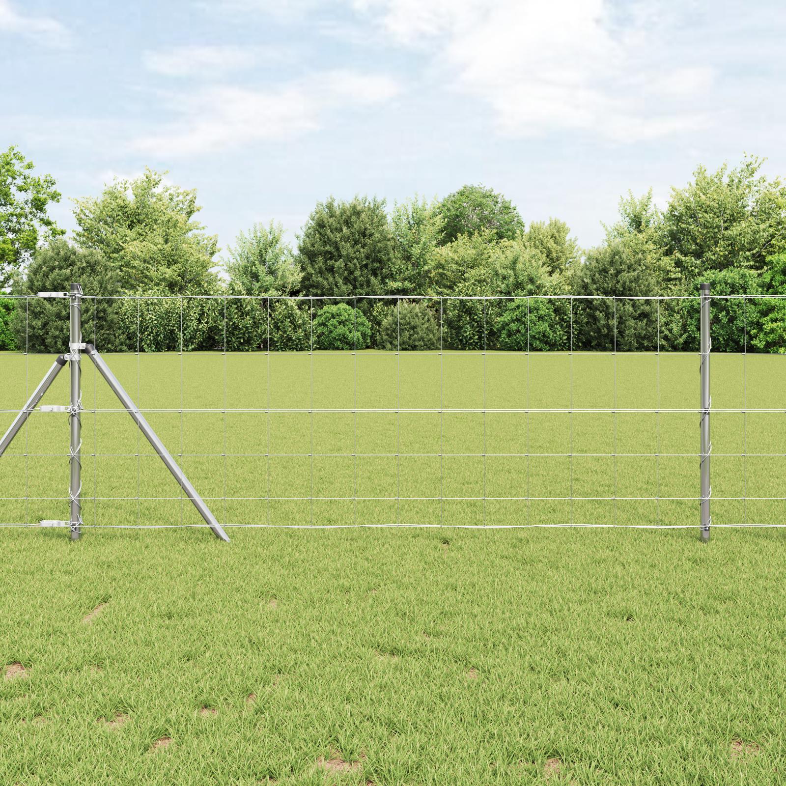 Markhegn Sølv 50 x 0.8 m Galvaniseret stål