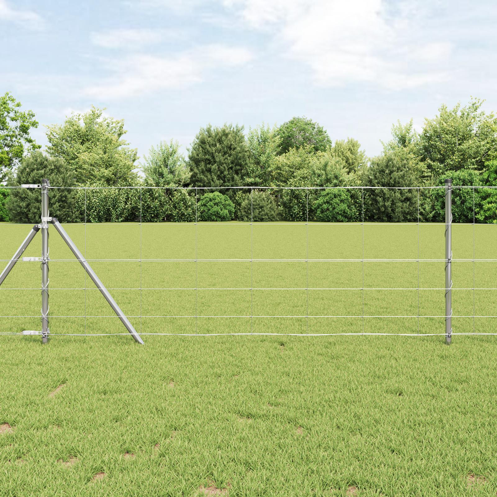 Markhegn Sølv 50 x 0.8 m Galvaniseret stål