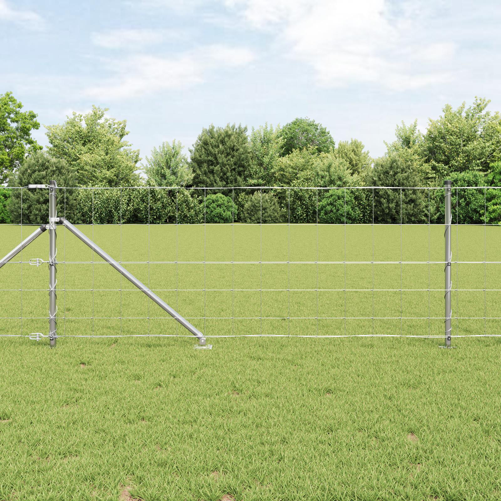 Markhegn Sølv 50 x 0.8 m Galvaniseret stål
