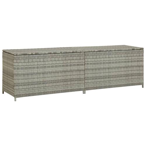 Opbevaringskasse til haven 200x50x60 polyrattan grå (OUTLET A)