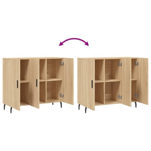 Skab 90 x 34 x 80 cm i konstrueret træ