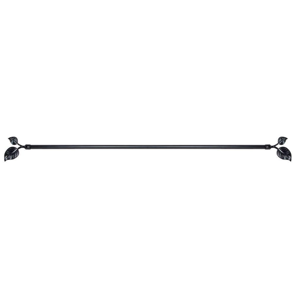 Gardinstang Sort Metal (160 x 16 x 16 cm)
