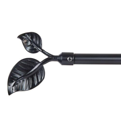 Gardinstang Sort Metal (160 x 16 x 16 cm)