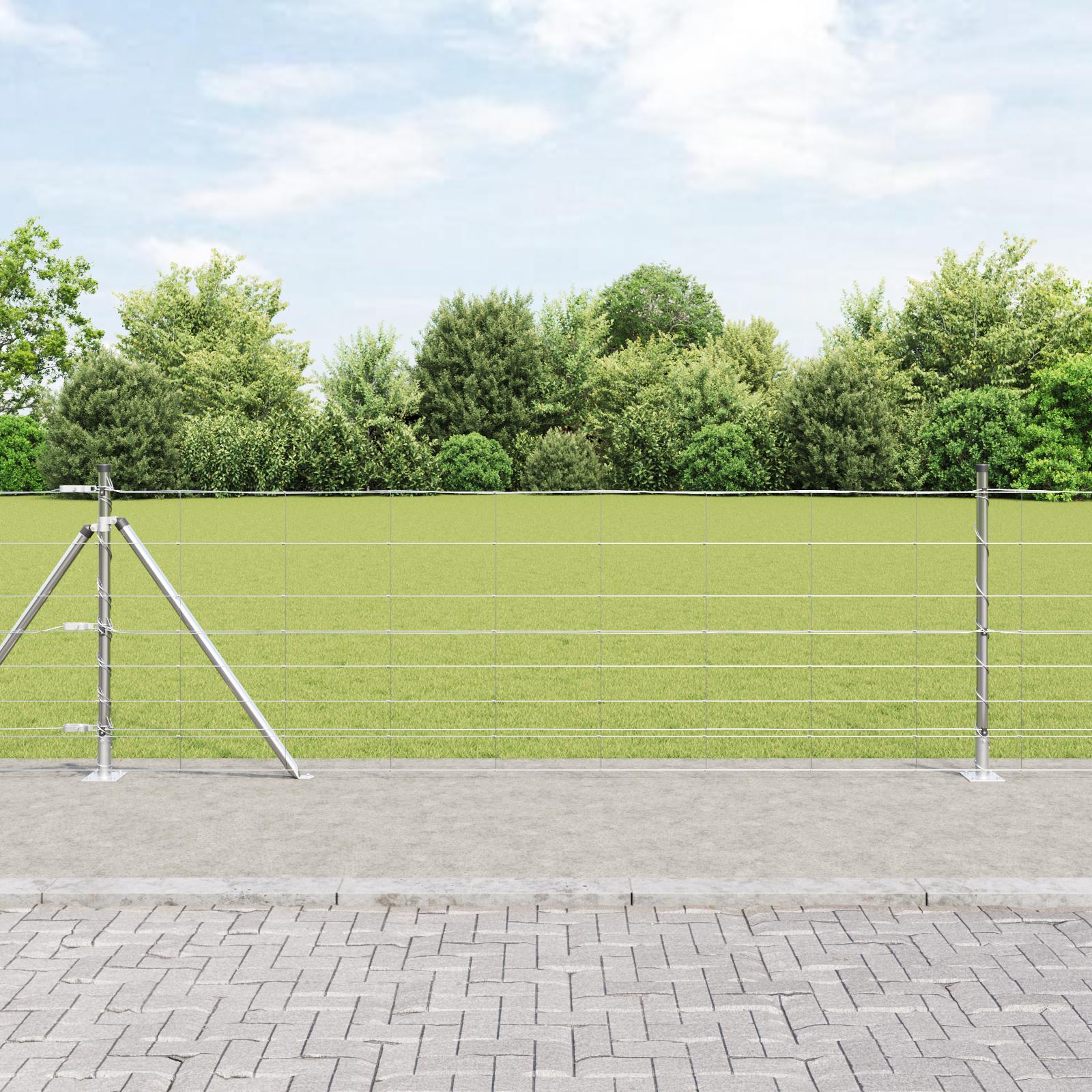 Markhegn Sølv 50 x 0.8 m Galvaniseret stål