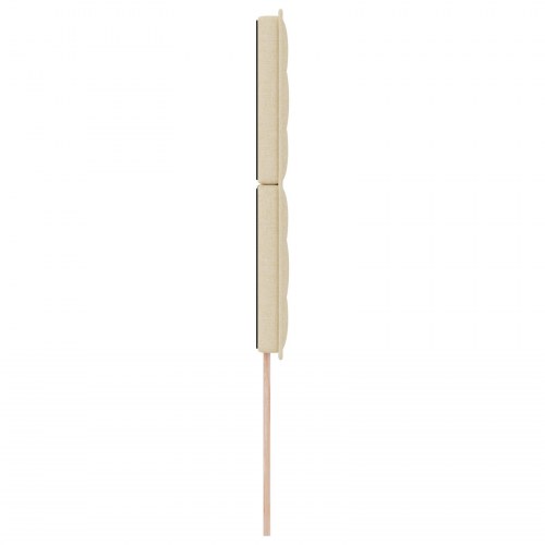 LED-sengegavl med RGB LED-lysstrimler - creme, 80 cm