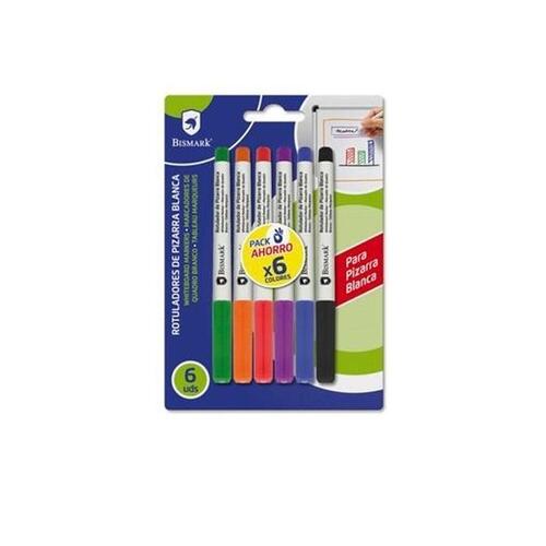 Bismark whiteboard-tuscher - sæt med 6 farver (12 pakker)