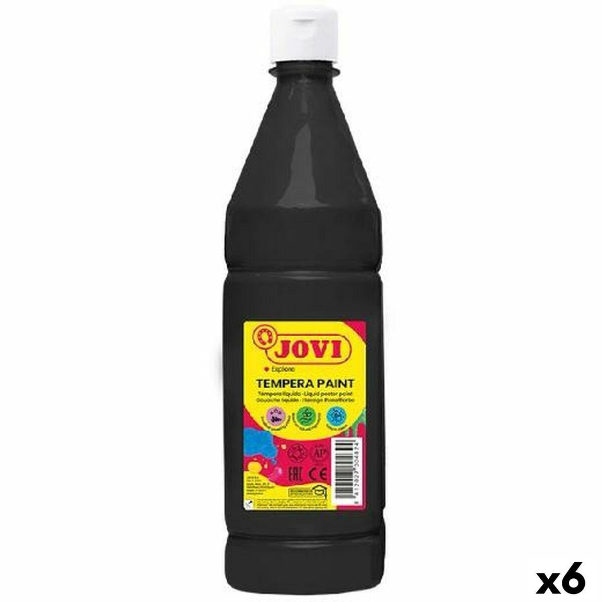Jovi tempera-maling - Sort 1 l (pakke med 6)