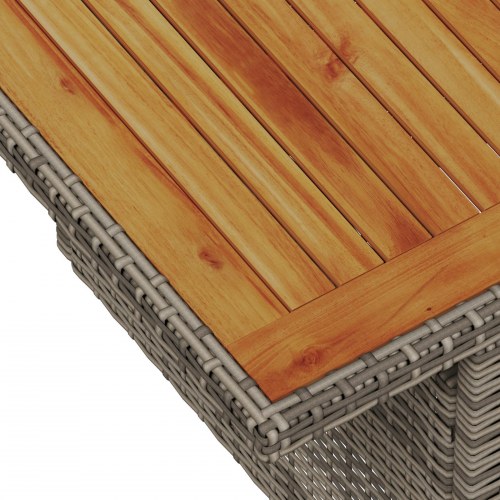 10 Stykker Havemøbel Sæt med Puder Grå Poly Rattan&& 2-personers Havemøbel Sofa med Opbevaring&Puder Grå Poly Rattan