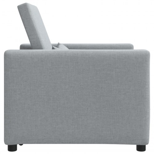 Enkelt Sofa Seng med hjul Lysegrå 90 x 165 x 87 cm Stof