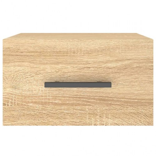 Væghængte sengeborde 2 stk. 35×35×20 cm - sonoma-eg