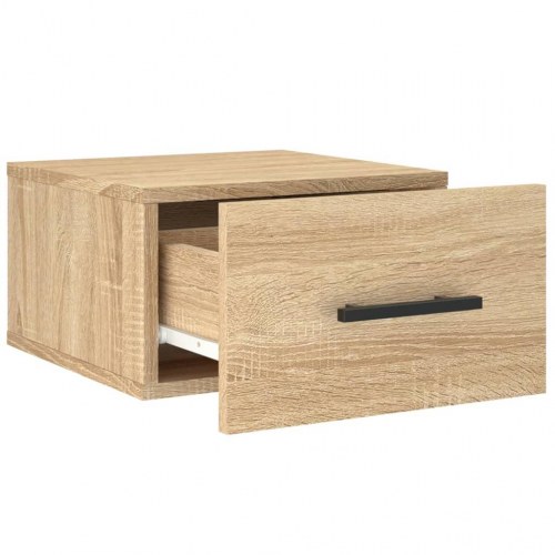 Væghængte sengeborde 2 stk. 35×35×20 cm - sonoma-eg