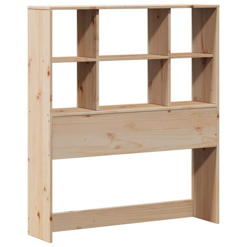 Seng med reol uden madras 90x190 cm massivt fyrretræ