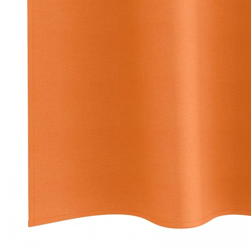 Gardiner med gardiner 2 stk Lys orange 245 x 140 cm Polyester
